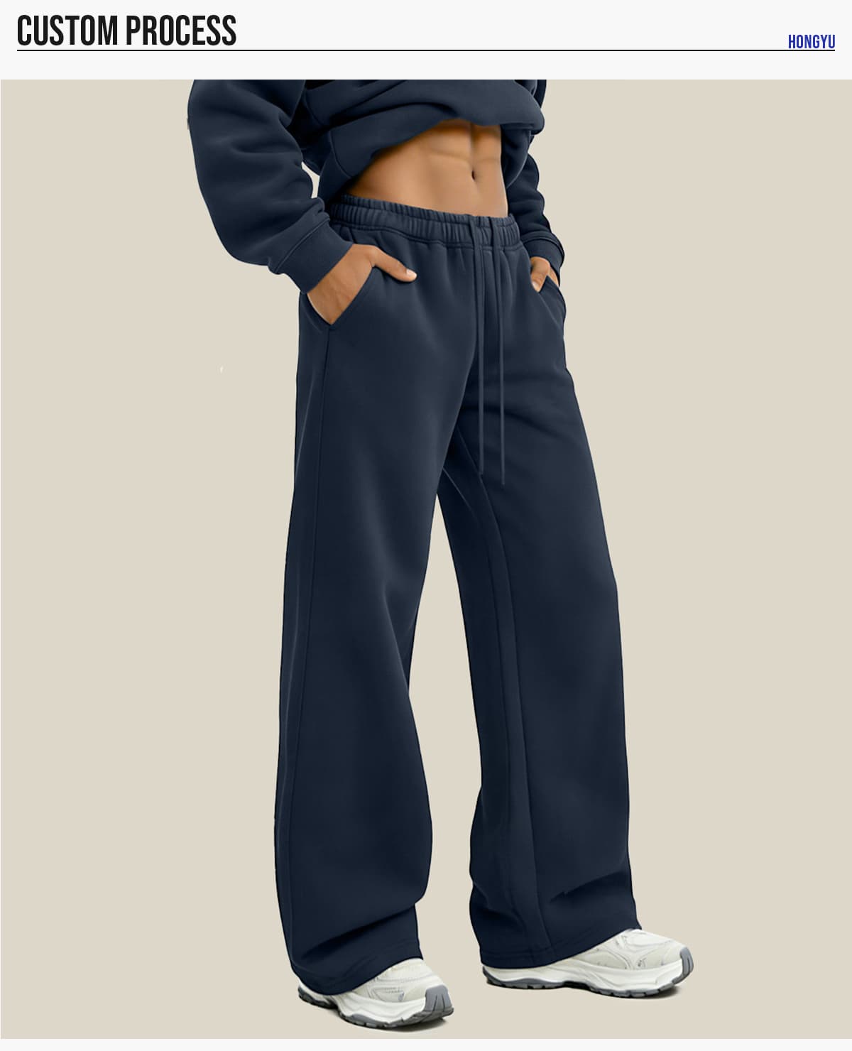 #DW795 Heavy 350Gsm Fleece Oversized Wide-Leg Pants 18