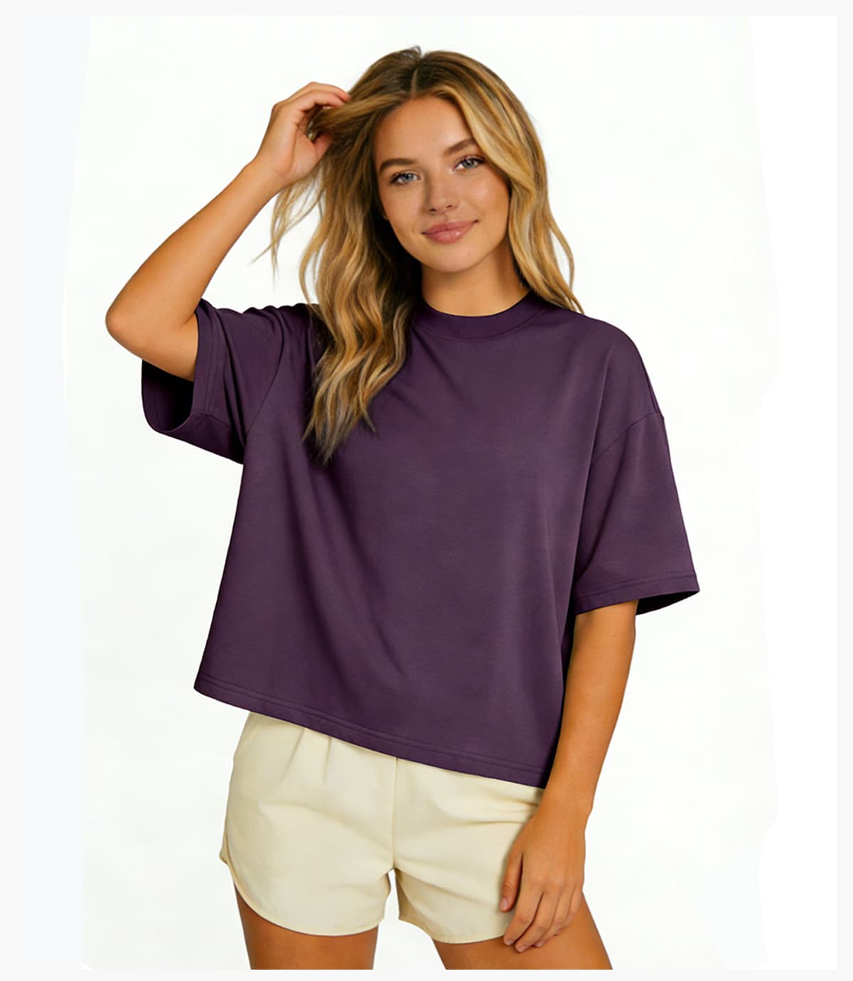 #T1803 Outdoor Boxy Fit 210G Crop T-Shirt 22