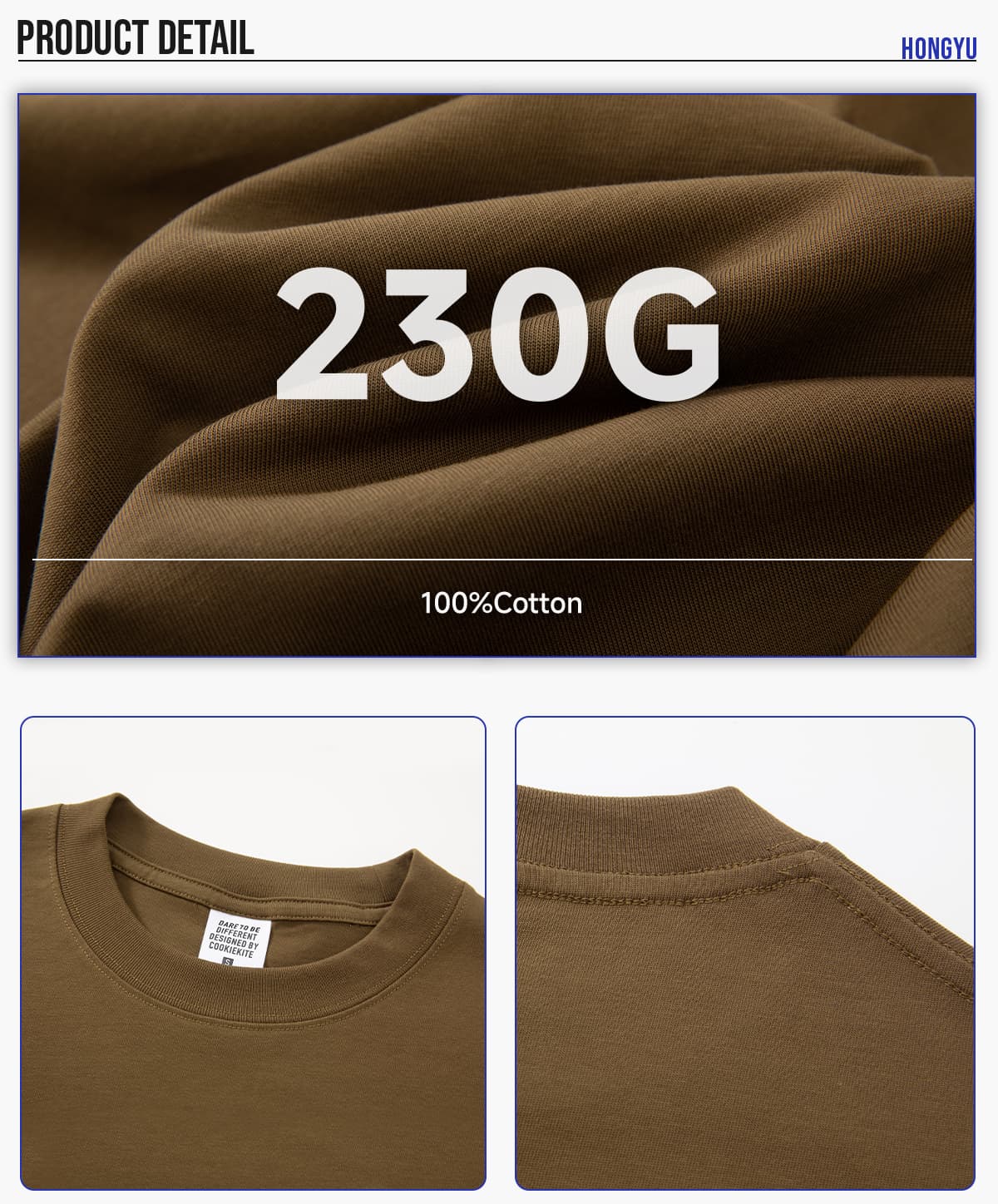 #XT230G3 Outdoor Cooling 100%Cotton 230G Oversized T-Shirt 16
