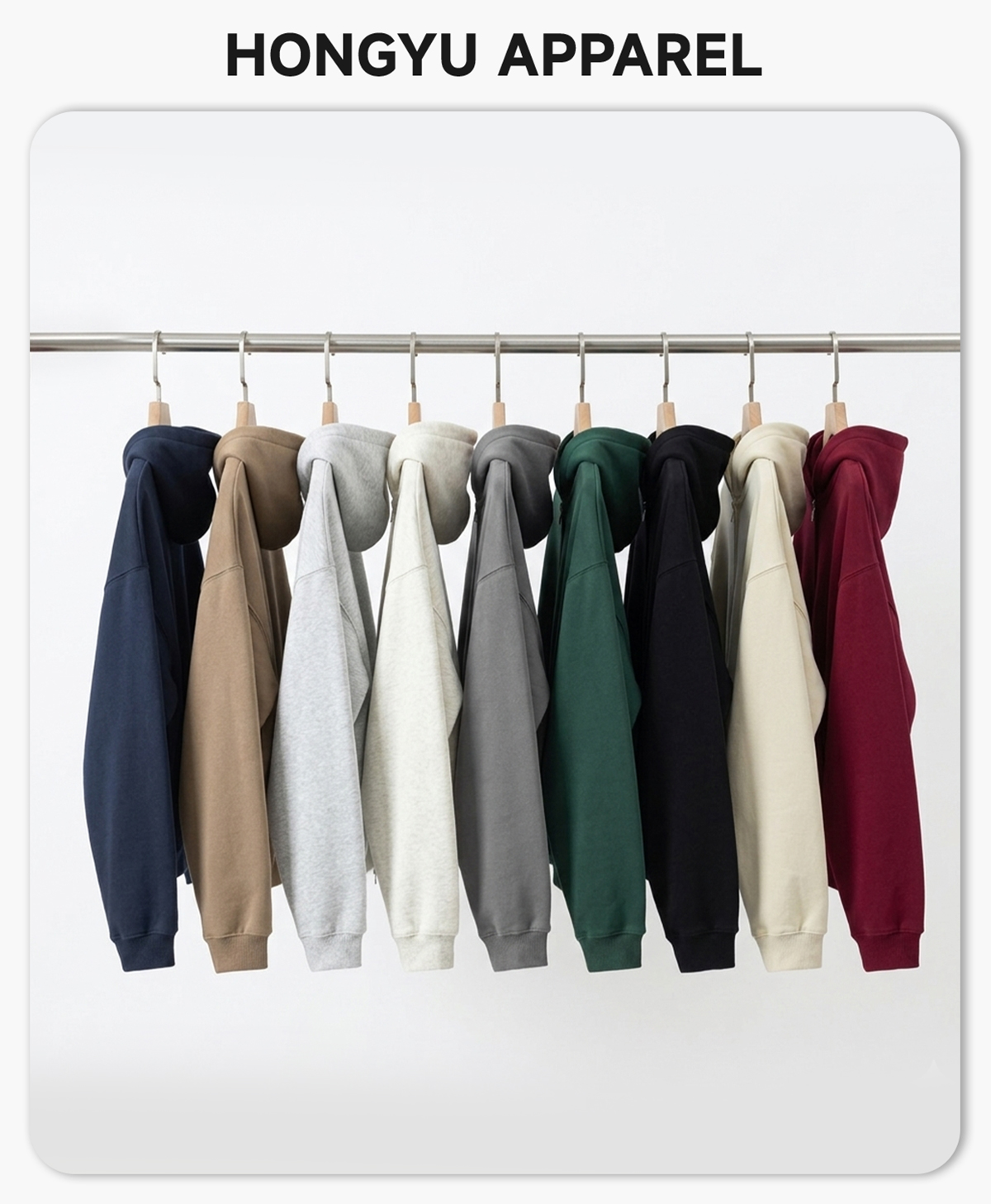 #2702 Fleece 350Gsm Oversized Boxy Fit Zip-Up Hoodie 4
