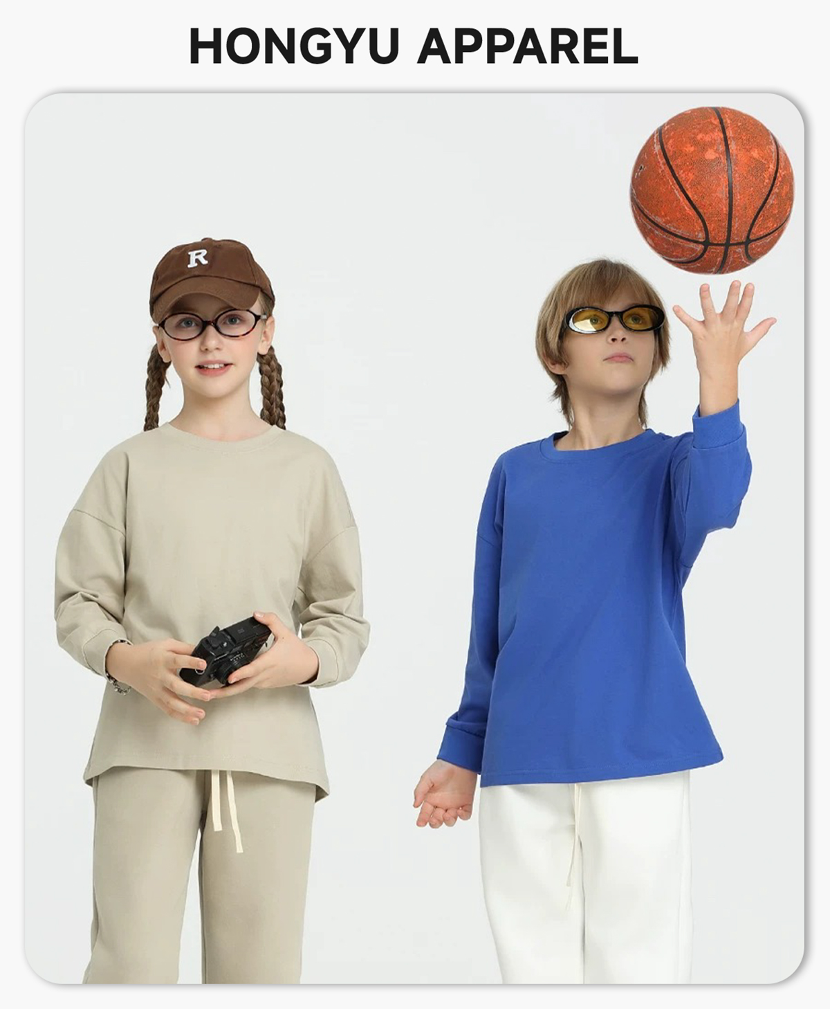 #BT240303 Kids' Oversized 240Gsm Cotton Long Sleeve T-Shirt 4