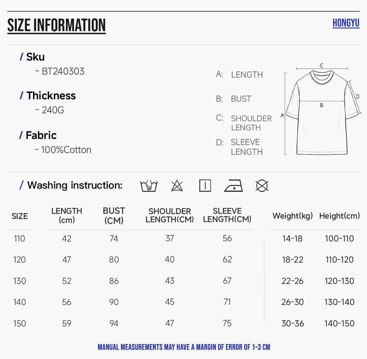 #BT240303 Kids' Oversized 240Gsm Cotton Long Sleeve T-Shirt 6