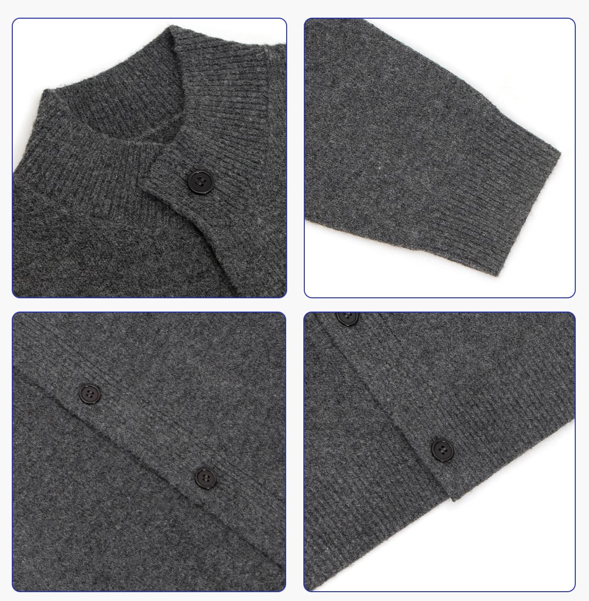#2002 Vintage Wool Oversized Heavy Knit Sweater Jacket 14