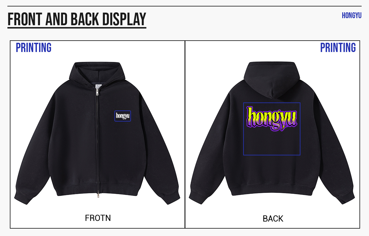 #2702 Fleece 350Gsm Oversized Boxy Fit Zip-Up Hoodie 16