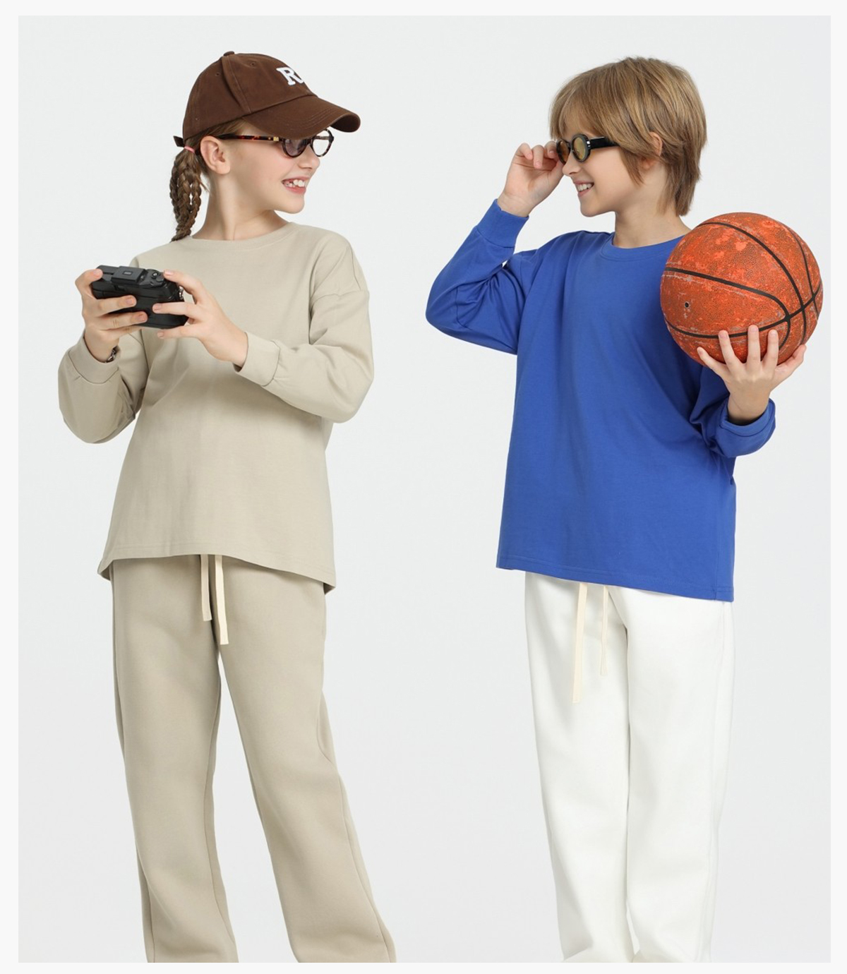 #BT240303 Kids' Oversized 240Gsm Cotton Long Sleeve T-Shirt 20