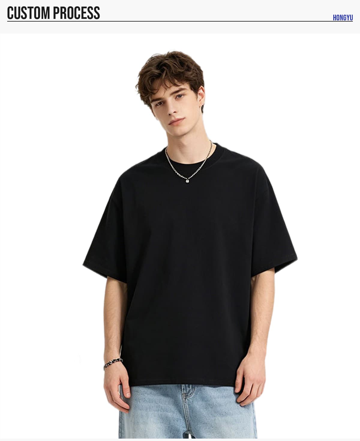 #1042 Oversized 240Gsm 2-Ply Pure Cotton T-Shirt 22
