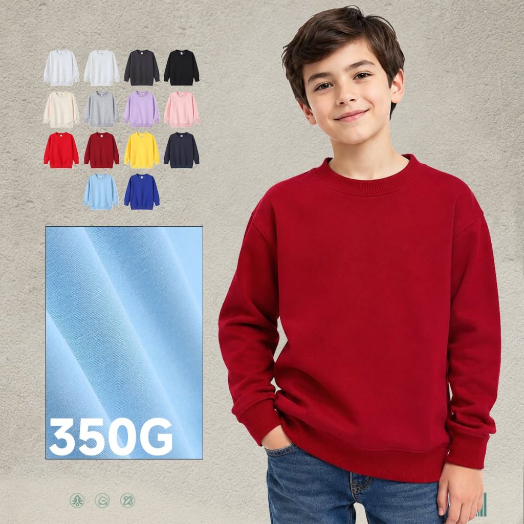 #A01 Kids‘ 350 GSM Fleece Sweatshirt