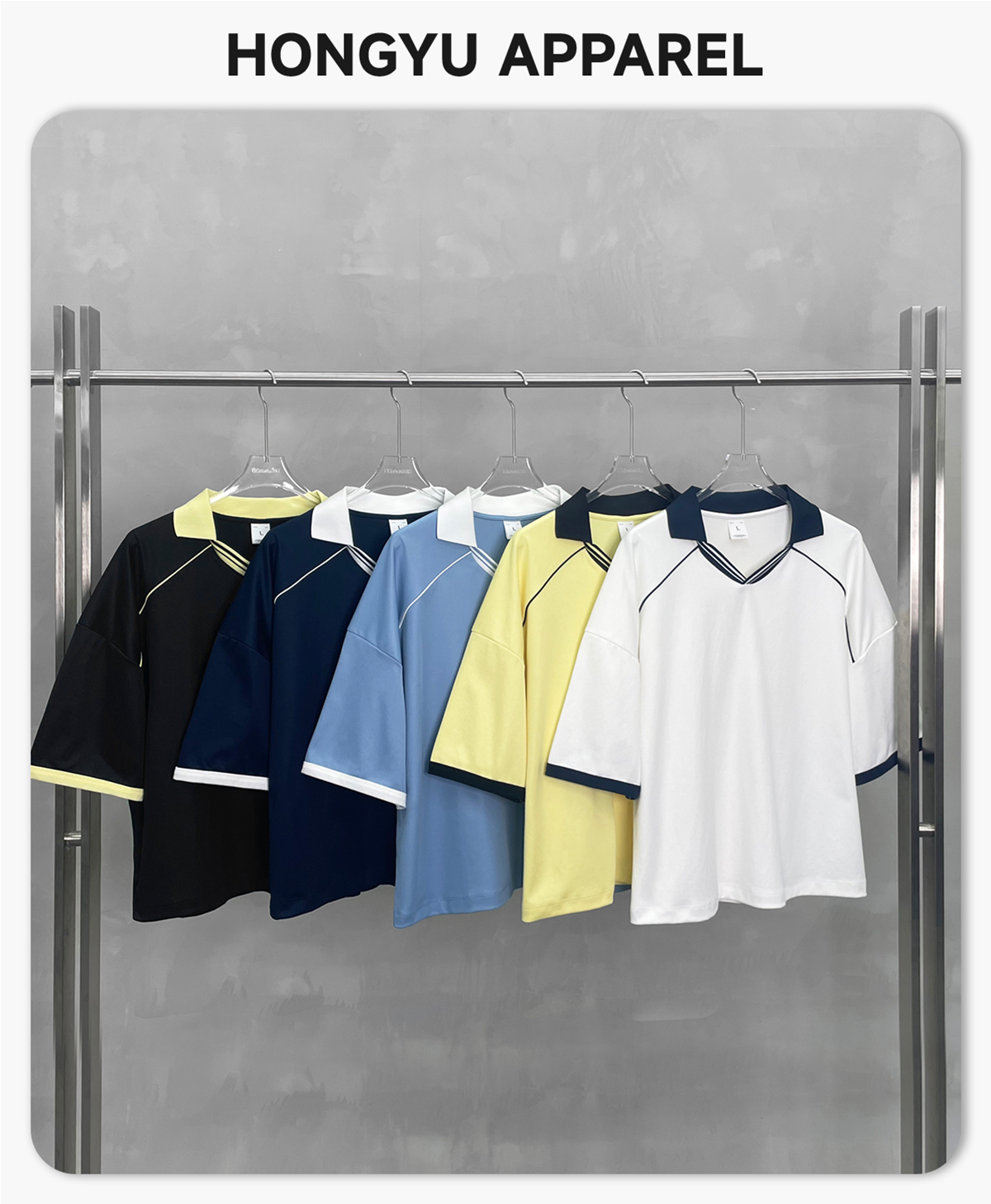#K1176 Cooling 240G Quick-Dry Boxy Polo T-Shirt 4