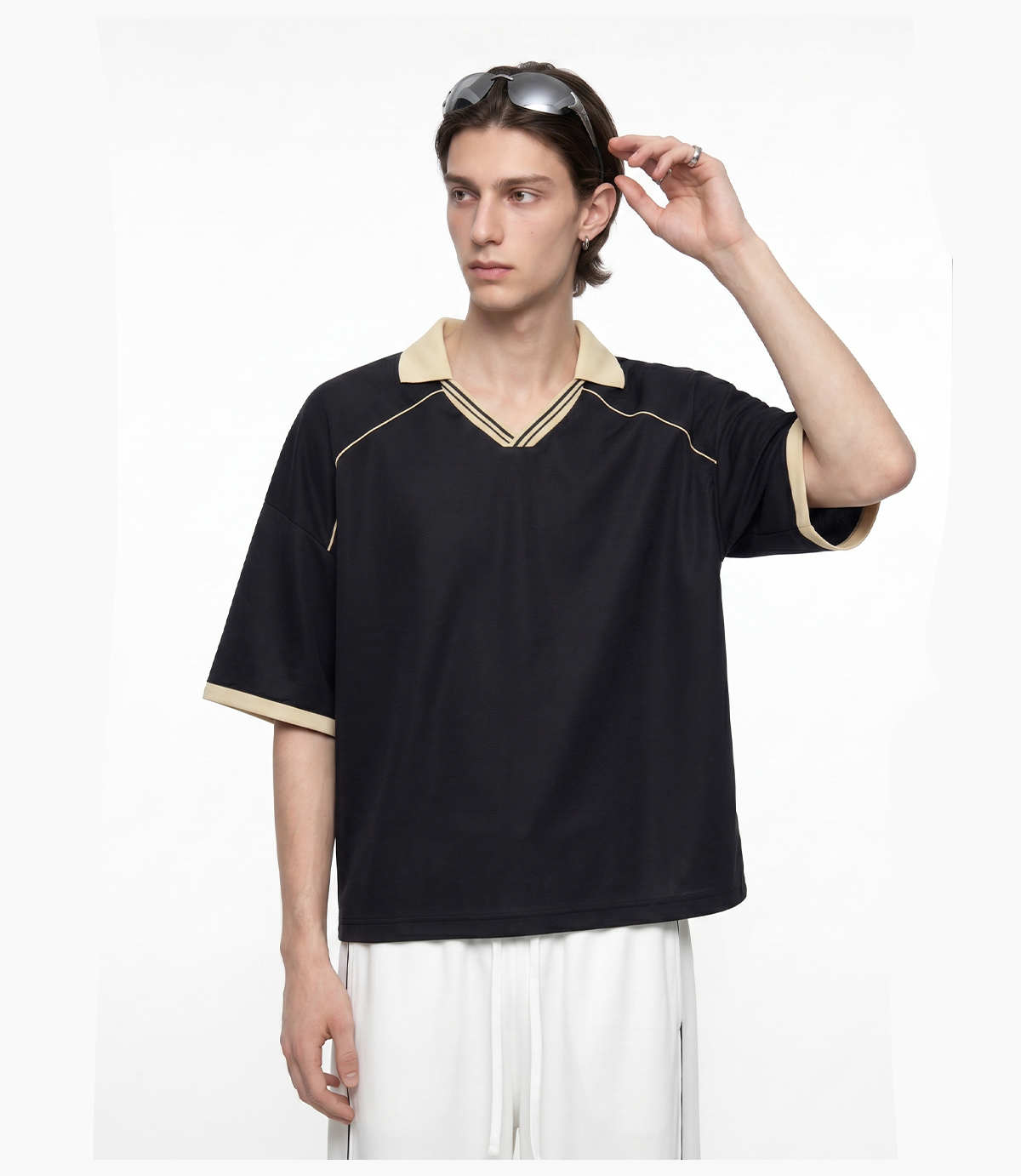#K1176 Cooling 240G Quick-Dry Boxy Polo T-Shirt 22