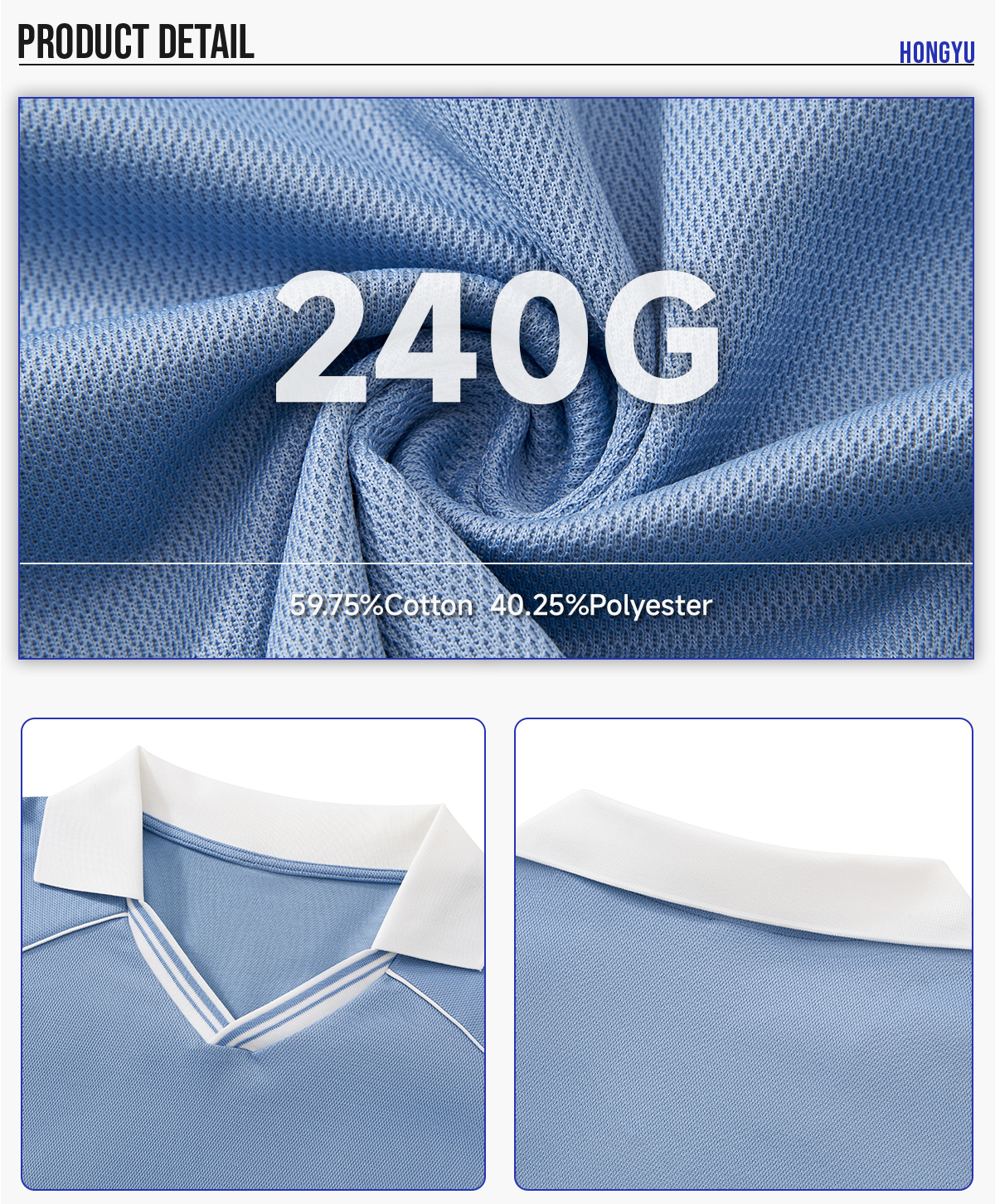 #K1176 Cooling 240G Quick-Dry Boxy Polo T-Shirt 12