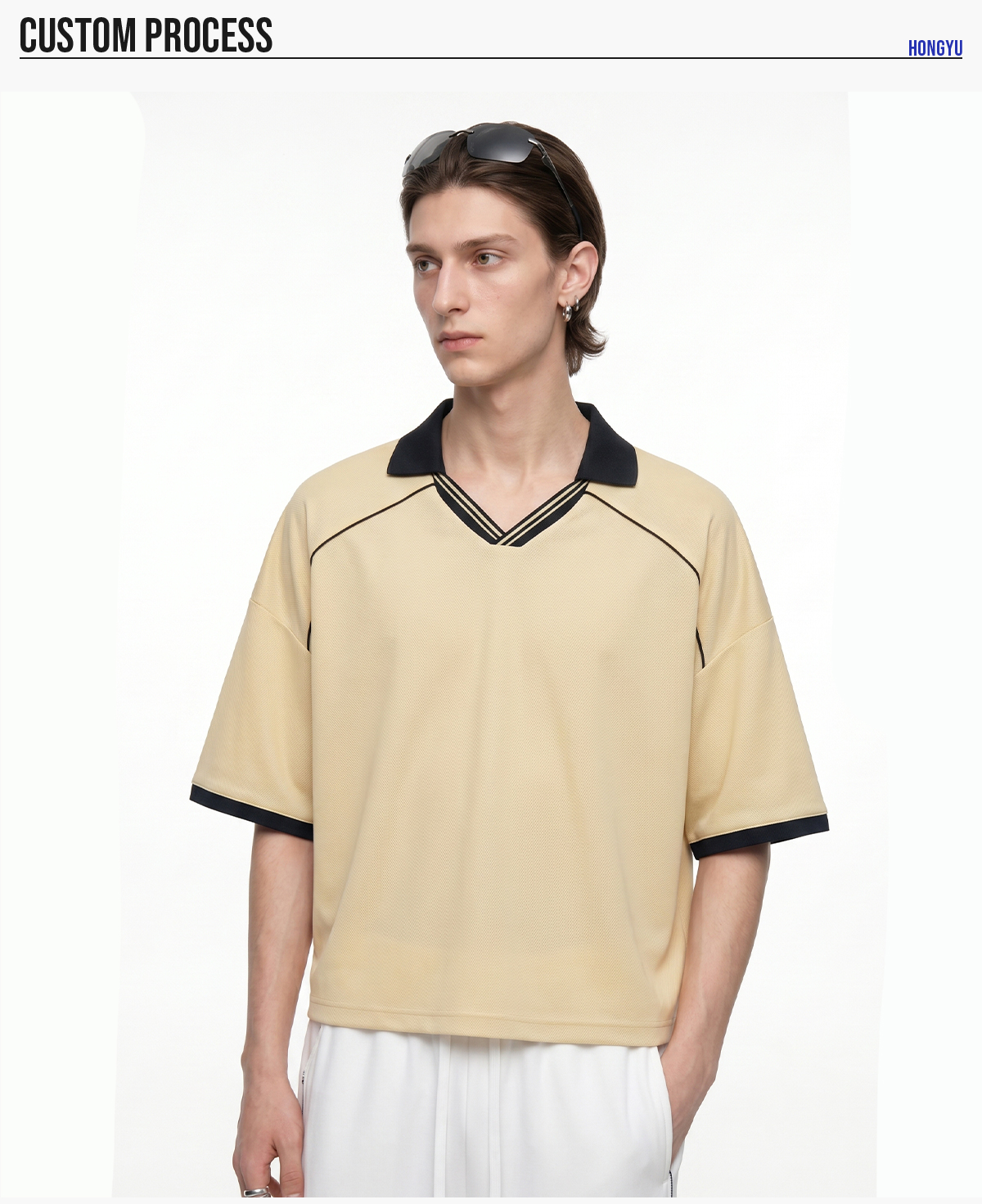#K1176 Cooling 240G Quick-Dry Boxy Polo T-Shirt 18