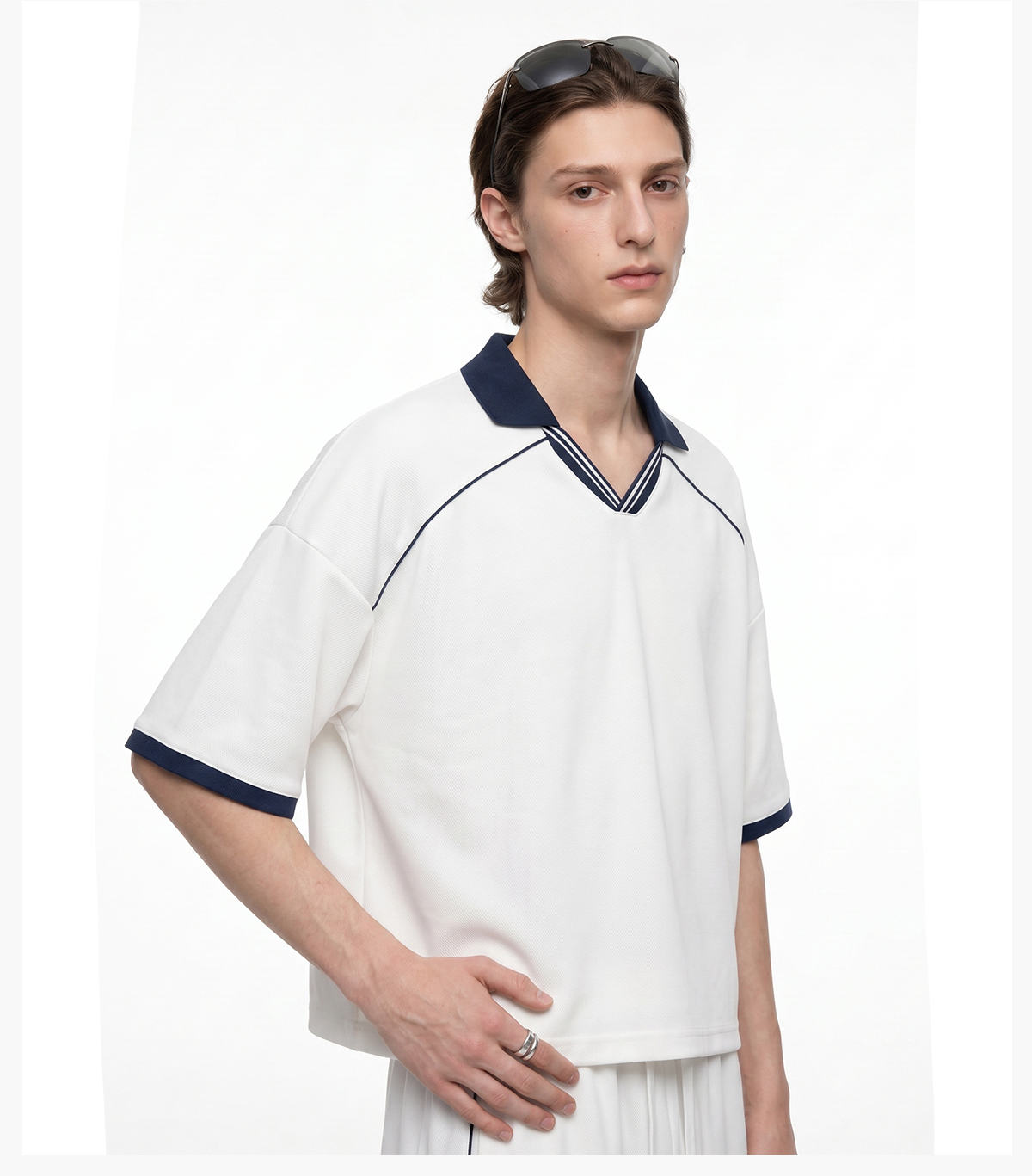 #K1176 Cooling 240G Quick-Dry Boxy Polo T-Shirt 20