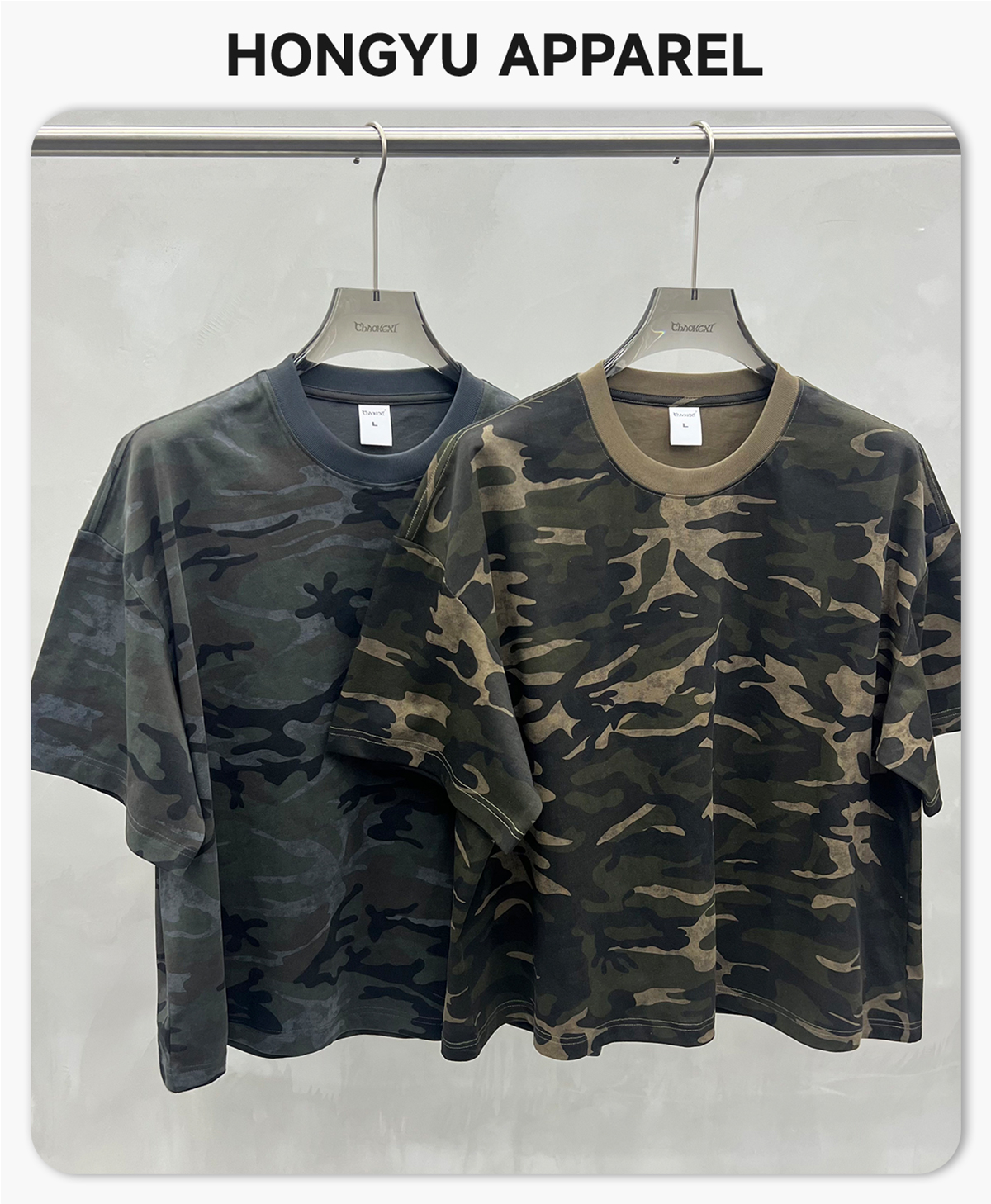 #26012 Camo Burn-Out Print 240G Cotton Boxy T-Shirt 4