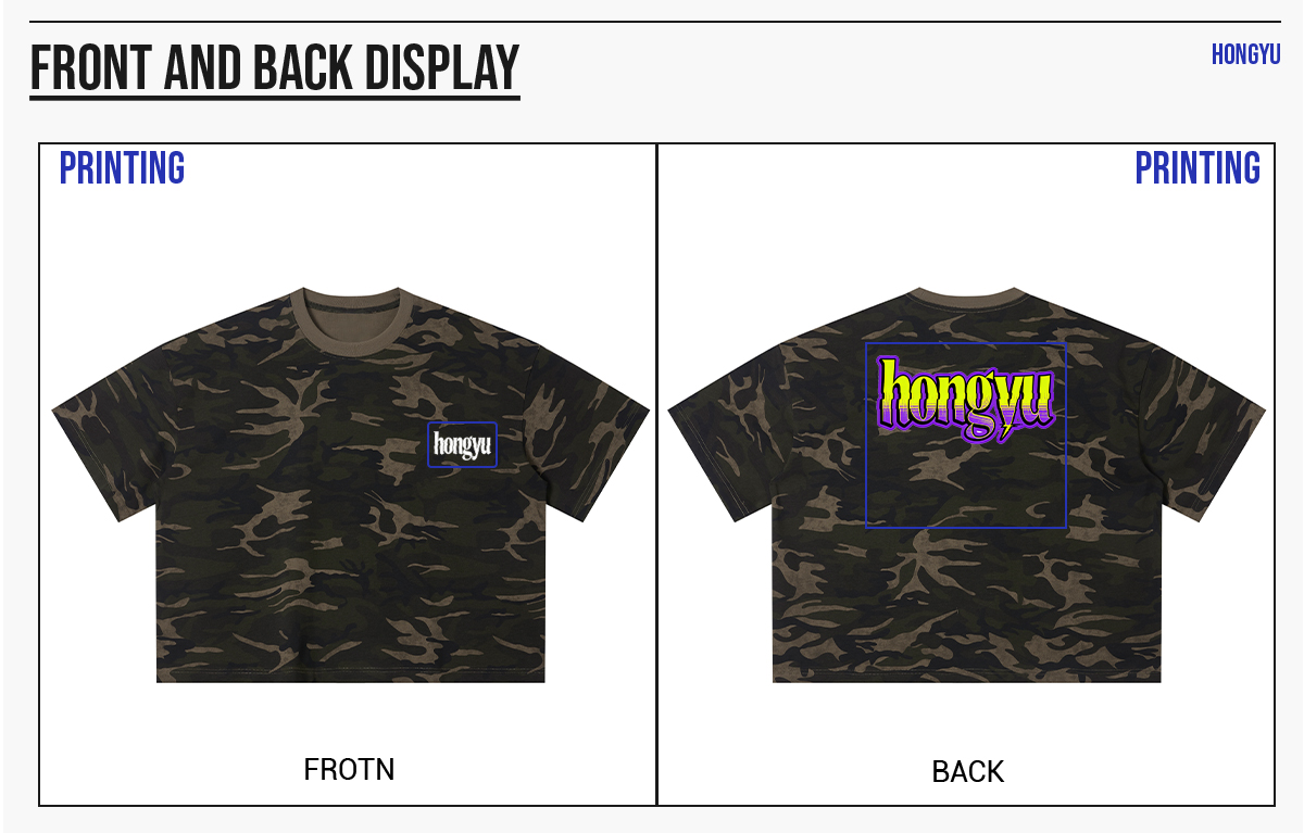 #26012 Camo Burn-Out Print 240G Cotton Boxy T-Shirt 16
