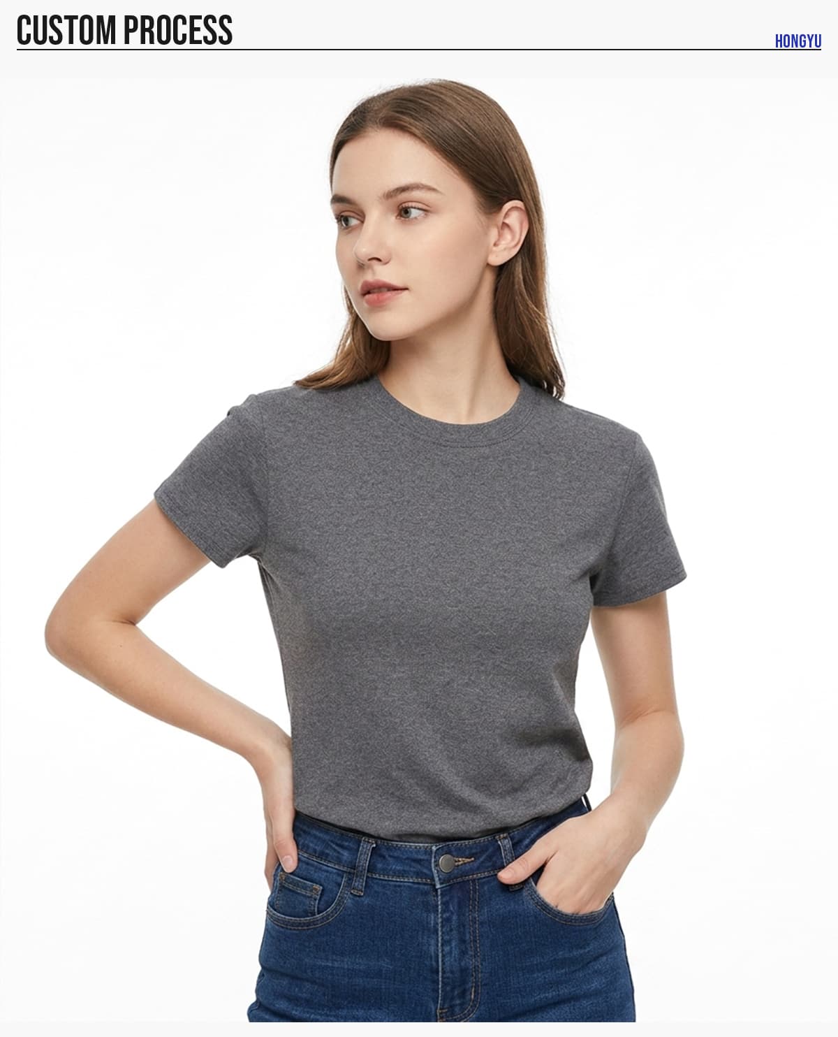 #TH01 Basic Y2K Fit 230GSM T-Shirt Women 16
