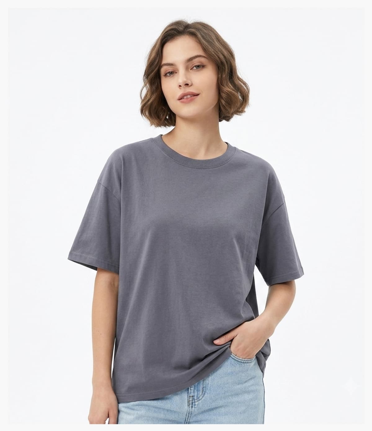 #7701 Oversized 230Gsm Pure Cotton T-Shirt 26